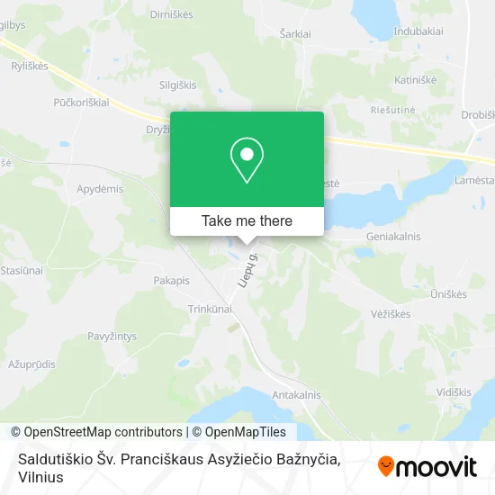 Saldutiškio Šv. Pranciškaus Asyžiečio Bažnyčia map