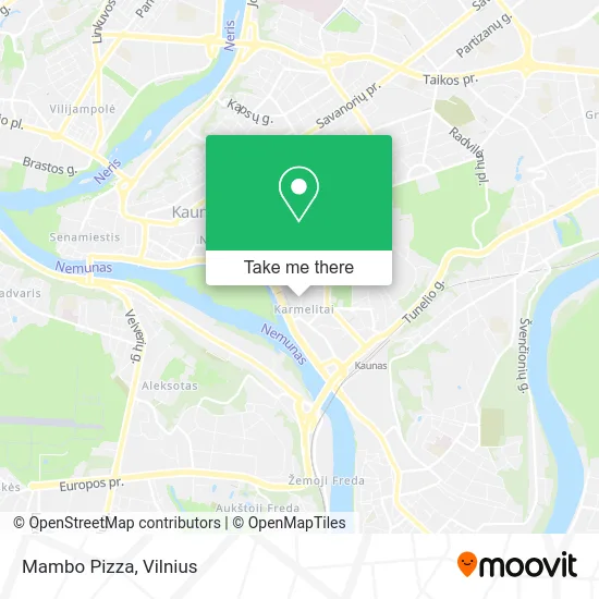 Карта Mambo Pizza