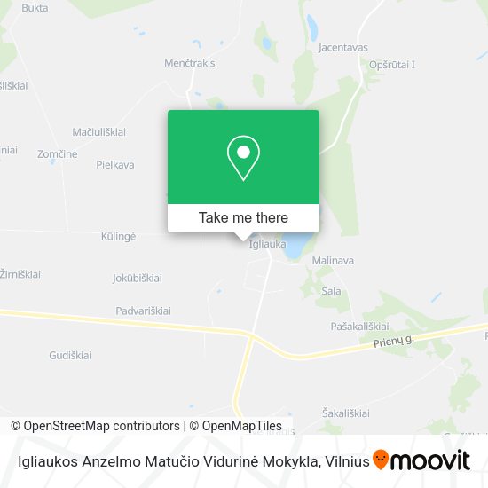 Карта Igliaukos Anzelmo Matučio Vidurinė Mokykla