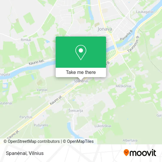 Карта Spanėnai