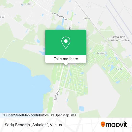 Карта Sodų Bendrija „Sakalas“