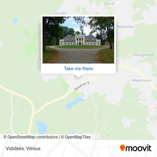 Карта Vidiškės