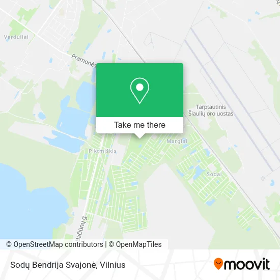 Карта Sodų Bendrija Svajonė