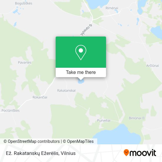 Карта Ež. Rakatanskų Ežerėlis