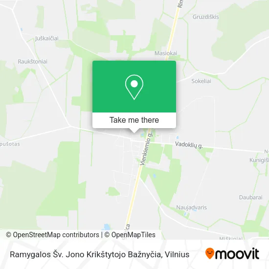 Карта Ramygalos Šv. Jono Krikštytojo Bažnyčia