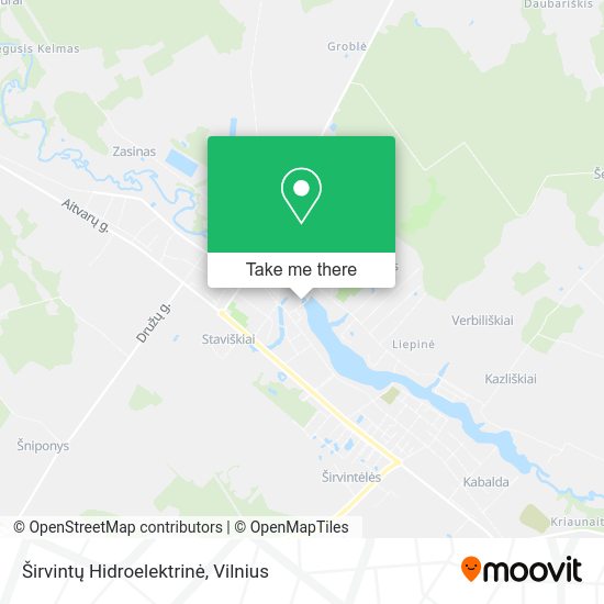 Карта Širvintų Hidroelektrinė