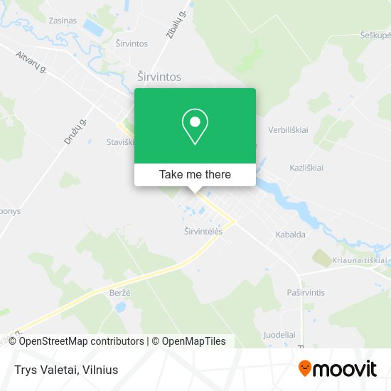 Карта Trys Valetai