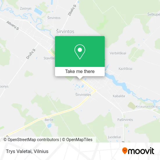 Карта Trys Valetai