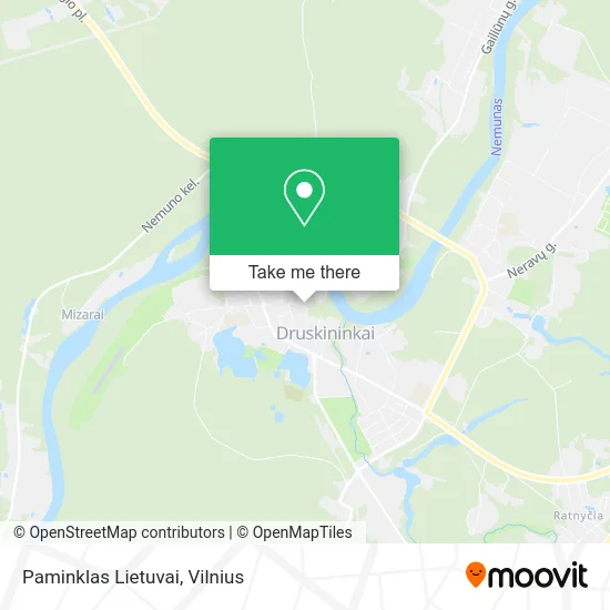 Карта Paminklas Lietuvai