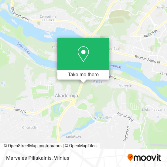 Карта Marvelės Piliakalnis