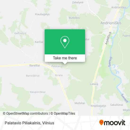 Карта Palatavio Piliakalnis