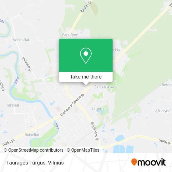 Карта Tauragės Turgus