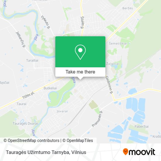 Карта Tauragės Užimtumo Tarnyba