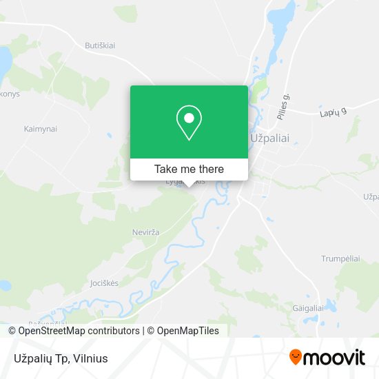Карта Užpalių Tp