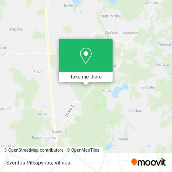 Карта Šventos Pilkapynas