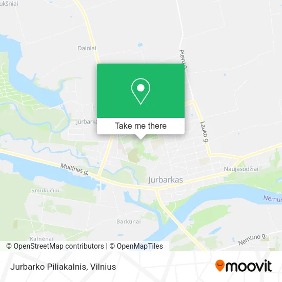Карта Jurbarko Piliakalnis