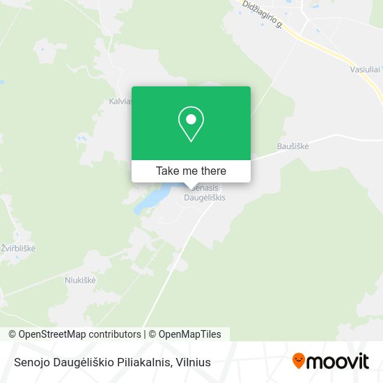 Карта Senojo Daugėliškio Piliakalnis