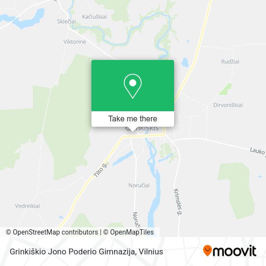 Карта Grinkiškio Jono Poderio Gimnazija