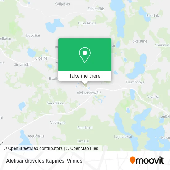 Карта Aleksandravėlės Kapinės