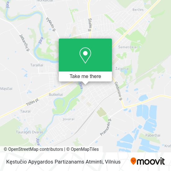 Карта Kęstučio Apygardos Partizanams Atminti