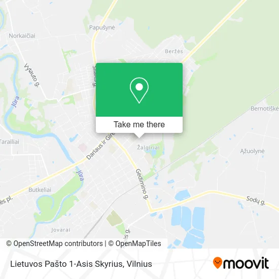 Карта Lietuvos Pašto 1-Asis Skyrius