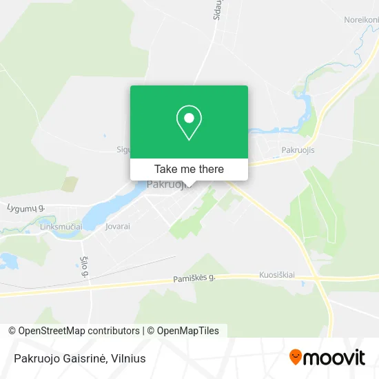 Карта Pakruojo Gaisrinė