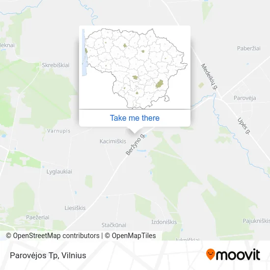Карта Parovėjos Tp