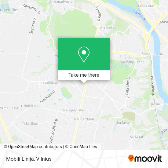 Карта Mobili Linija