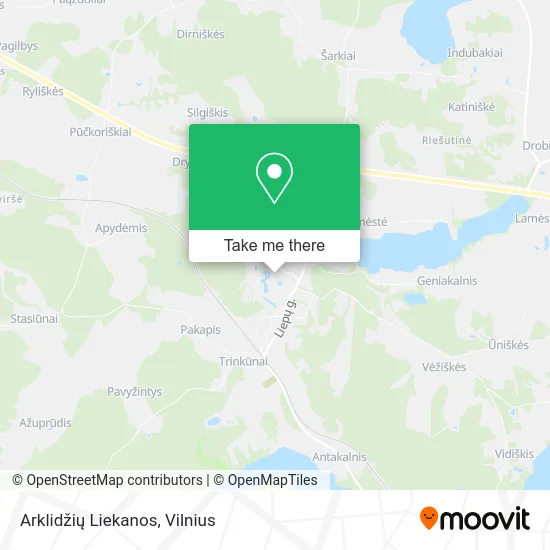 Карта Arklidžių Liekanos