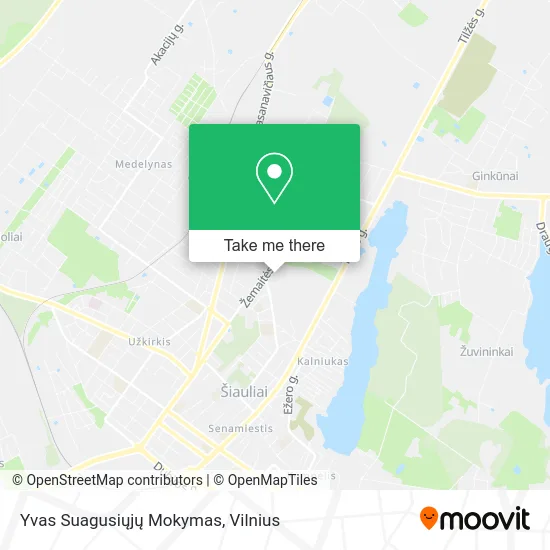 Карта Yvas Suagusiųjų Mokymas
