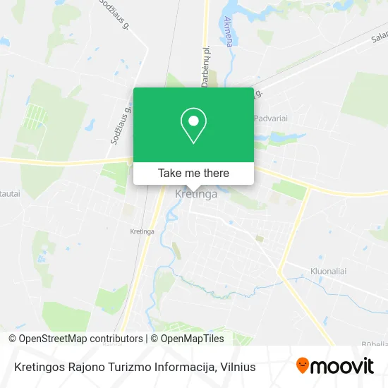 Карта Kretingos Rajono Turizmo Informacija