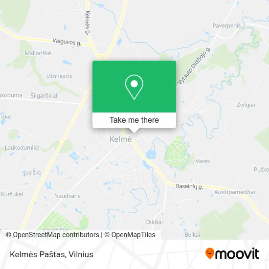 Карта Kelmės Paštas