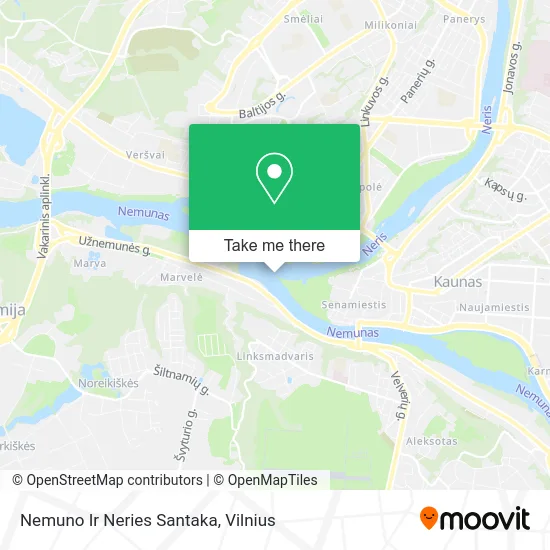 Карта Nemuno Ir Neries Santaka