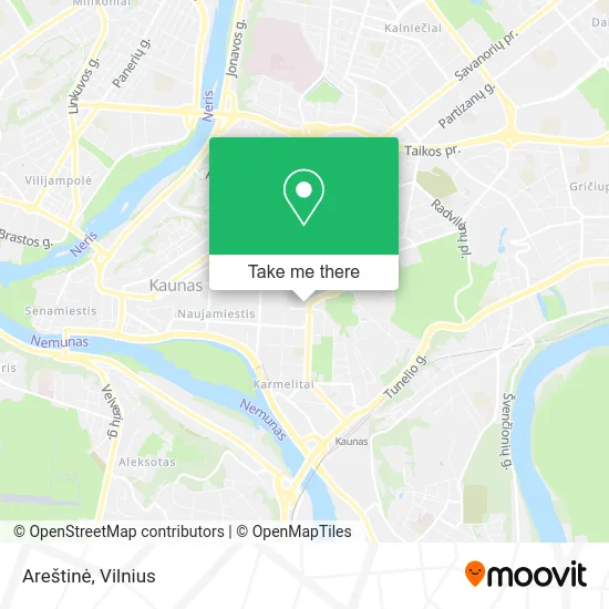 Карта Areštinė