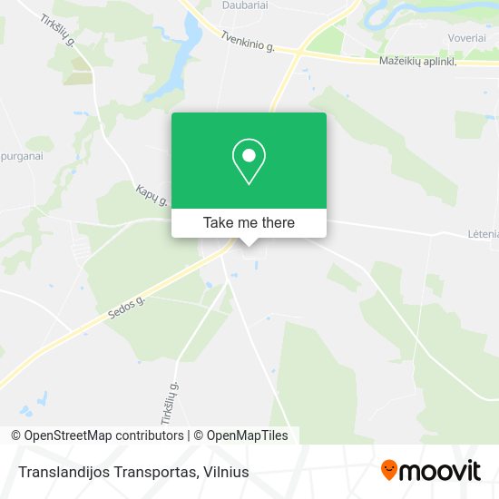 Карта Translandijos Transportas