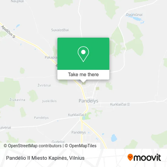 Карта Pandėlio II Miesto Kapinės