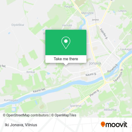 Карта Iki Jonava