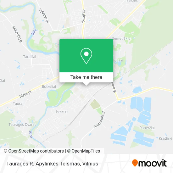 Карта Tauragės R. Apylinkės Teismas