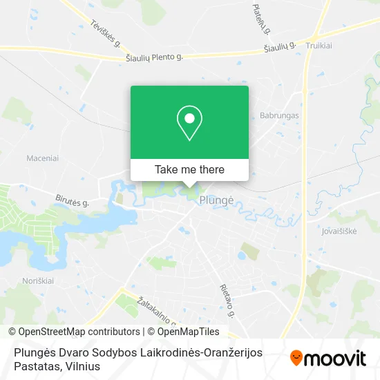 Карта Plungės Dvaro Sodybos Laikrodinės-Oranžerijos Pastatas
