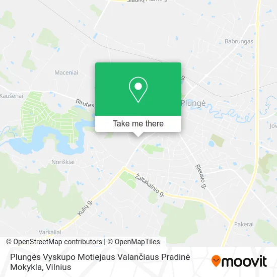 Карта Plungės Vyskupo Motiejaus Valančiaus Pradinė Mokykla