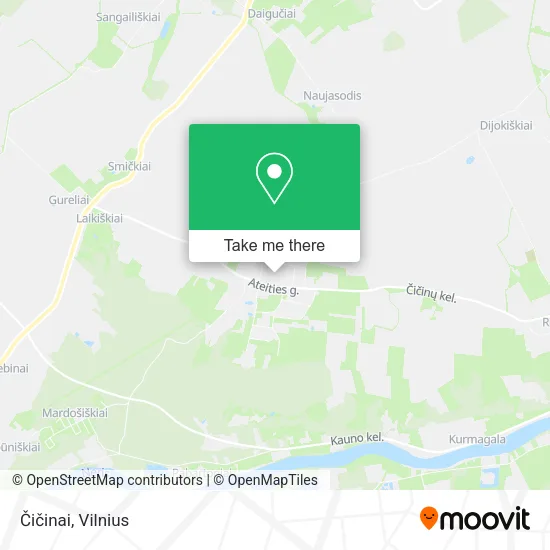 Карта Čičinai