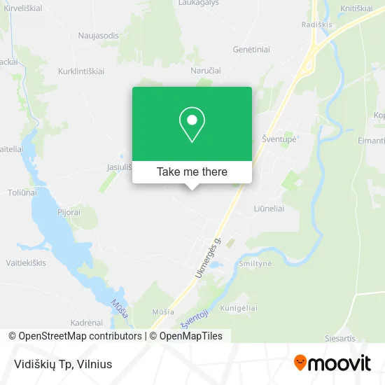 Карта Vidiškių Tp