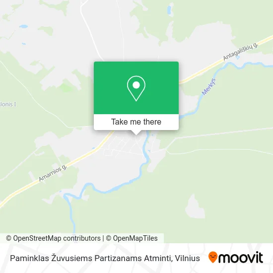 Paminklas Žuvusiems Partizanams Atminti map