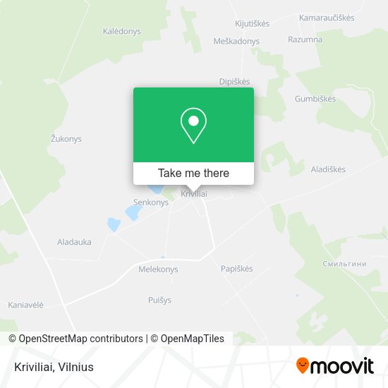 Карта Kriviliai