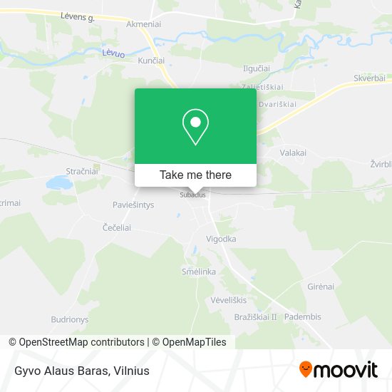 Карта Gyvo Alaus Baras