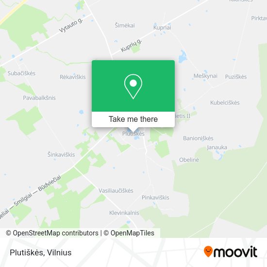 Карта Plutiškės