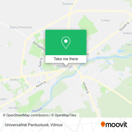 Карта Universalinė Parduotuvė