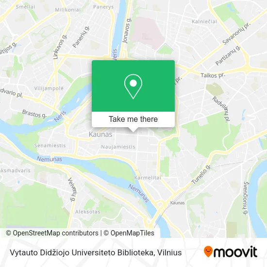 Карта Vytauto Didžiojo Universiteto Biblioteka
