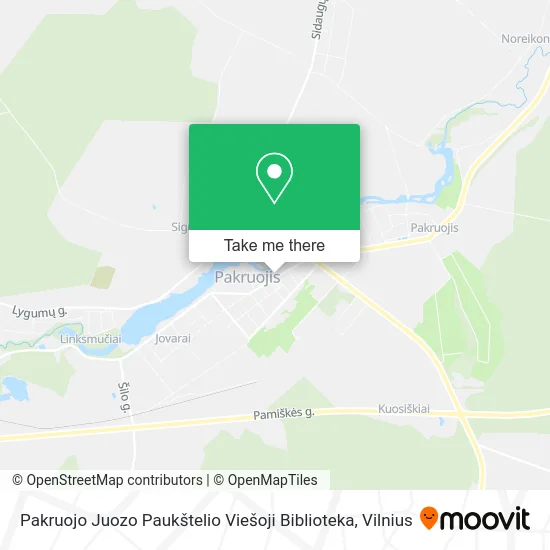 Карта Pakruojo Juozo Paukštelio Viešoji Biblioteka