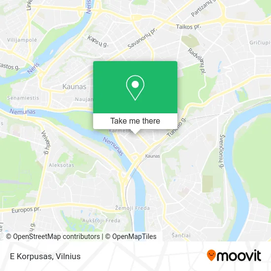 Карта E Korpusas